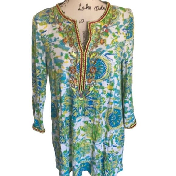 Soft Surroundings Beaded Embroidered Top Boho Contemporary Festival Feminine - Picture 1 of 15